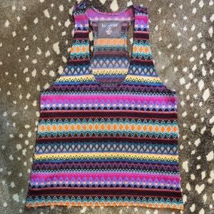 Racer back embroidered top